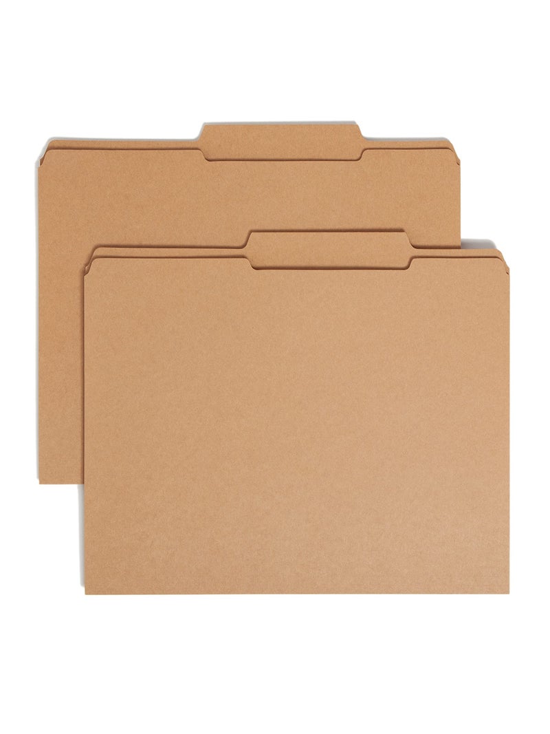 Smead File Folder, Reinforced 2/5-Cut Tab Right of Center, Guide Height, Letter Size, Kraft, 100 Per Box (10776) - Image 1